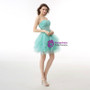 Light Blue Sweetheart With Beading Pleats Homecoming Dress