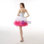 White Pink Organza Sweetheart With Beading Homecoming Dress