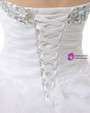 White Pink Organza Sweetheart With Beading Homecoming Dress