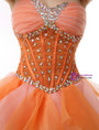 Sexy Orange Tulle Sweetheart Mini Homecoming Dress With Beading