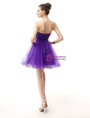 Purple High Waist Sweetheart Neck With Beading Homecoming Dress