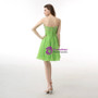 Green Chiffon Sweetheart Knee Length Beading Homecoming Dress