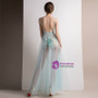 In Stock:Ship in 48 hours Light Blue Tulle  Allure See Through Prom Dress