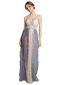 In Stock:Ship in 48 hours Blue Spaghetti Straps Allure See Through Prom Dress