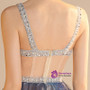 In Stock:Ship in 48 hours Blue Spaghetti Straps Allure See Through Prom Dress