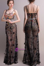 In Stock:Ship in 48 hours Colorful Flower Allure See Through Prom Dress