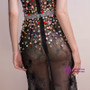 In Stock:Ship in 48 hours Colorful Flower Allure See Through Prom Dress
