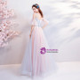 In Stock:Ship in 48 hours Pink Spaghetti Straps Tulle Prom Dress