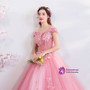 In Stock:Ship in 48 hours Pink Off The Shoulder Wedding Dress