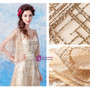 In Stock:Ship in 48 hours Gold V-neck Backless Sequins Prom Dress