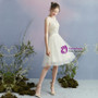 In Stock:Ship in 48 hours Yellow Tulle Knee Length Homecoming Dress