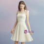 In Stock:Ship in 48 hours Yellow Spaghetti Straps Champagne Homecoming Dress