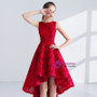 In Stock:Ship in 48 hours Red Hi Lo Lace Homecoming Dress