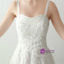In Stock:Ship in 48 hours White Tulle Tea Length Wedding Dress