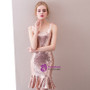 In Stock:Ship in 48 hours Mermaid Pink Sequins Homecoming Dress