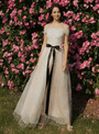 In Stock:Ship in 48 hours Champagne Floor Length Bridesmaid Dress
