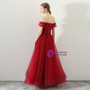 In Stock:Ship in 48 hours Burgundy Off The Shoulder Prom Dress