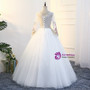 In Stock:Ship in 48 hours White Long Sleeve Tulle Quinceanera Dresses