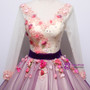 In Stock:Ship in 48 hours V-neck Purple Tulle Quinceanera Dresses