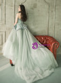 White Ball Gown Tulle Sweetheart Neck With Beading Wedding Dress