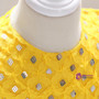 In Stock:Ship in 48 Hours Yellow Lace Sequins Little Girl Dress