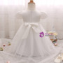 In Stock:Ship in 48 Hours White Short Sleeve Tulle Litter Girl Dress