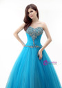 Ball Gown Sweetheart Neck Tulle Beading Pleats Wedding Dress