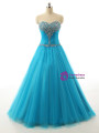 Ball Gown Sweetheart Neck Tulle Beading Pleats Wedding Dress