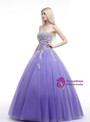 Purple Ball Gown Sweetheart Neck Appliques Quinceanera Dresses