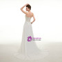 White Chiffon Sweetheart Neck With Beading Wedding Dress