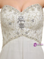 White Chiffon Sweetheart Neck With Beading Wedding Dress
