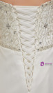 A-Line White Chiffon Sweetheart Neck High Waist Beading Wedding Dress