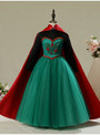 In Stock:Ship in 48 Hours Green Tulle Long Sleeve Frozen Aisha Dress