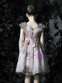In Stock:Ship in 48 Hours Pink Print Appliques Flower Girl Dress