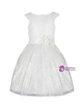 In Stock:Ship in 48 Hours White Lace Knee Length Flower Girl Dress