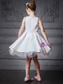 In Stock:Ship in 48 Hours White Lace Knee Length Butterfly Girl Dress
