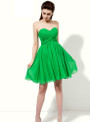 Green Sweetheart Neck Backless With Pleats Bridesmaid Dress