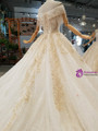 White Ball Gown Tulle Sequins Off The Shoulder Appliques Wedding Dress
