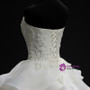 White Ball Gown Sweetheart Neck Tulle Appliques Train Wedding Dress
