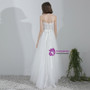 In Stock:Ship in 48 Hours Hi Lo Strapless Pleats Wedding Dress