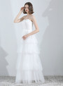 In Stock:Ship in 48 Hours White Two Piece Lace Tulle Wedding Dress