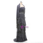 A-Line Gray Chiffon Long Two Piece Mother Of The Bride Dress