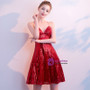 In Stock:Ship in 48 Hours Red Sequins Backless Homecoming Dress