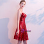 In Stock:Ship in 48 Hours Red Sequins Backless Homecoming Dress