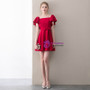 In Stock:Ship in 48 Hours Red Satin Short Mini Homecoming Dress