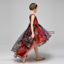 A-Line Red Black Tulle Appliques Sleeveless Flower Girl Dress