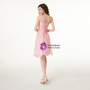 Pink Chiffon One Shoulder Pleats With Appliques Homecoming Dress