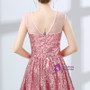 A-Line Pink Sequins Knee Length Sleeveless Homecoming Dress