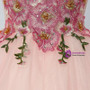 Pink Tulle Appliques Long Sleeve Floor Length Flower Girl Dress