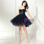Purple Tulle Sequins Sweetheart Neck With Bow Homecoming Dress